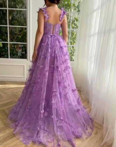 QFMYYXGS 3D Butterfly Tulle Prom Dresses for Women
| QFMYYXGS Long Lace Applique Ball Gown Formal Evening Party Gown
|