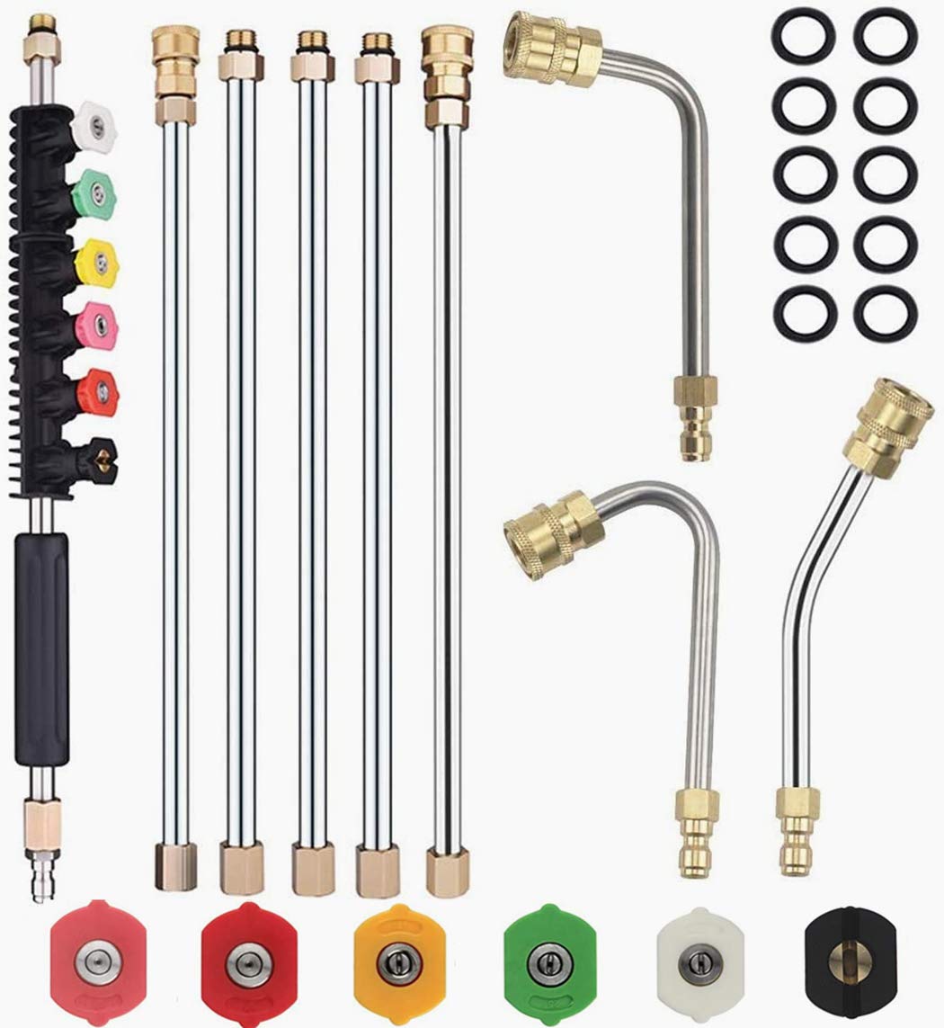 Selkie 4000 PSI Pressure Washer Extension Wand Upgrade with 30°, 90°, 120° Nozzle Tips, Quick Connect, Replacement Anti-